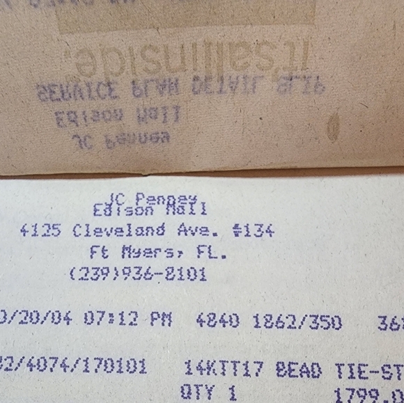 14KT 2-TONE TIE STYLE NECKLACE & EARRINGS - Picture 7 of 7